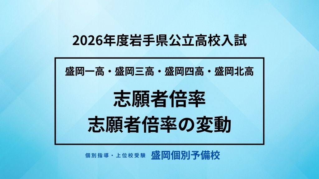 2026年度岩手県公立高校入試志願者倍率